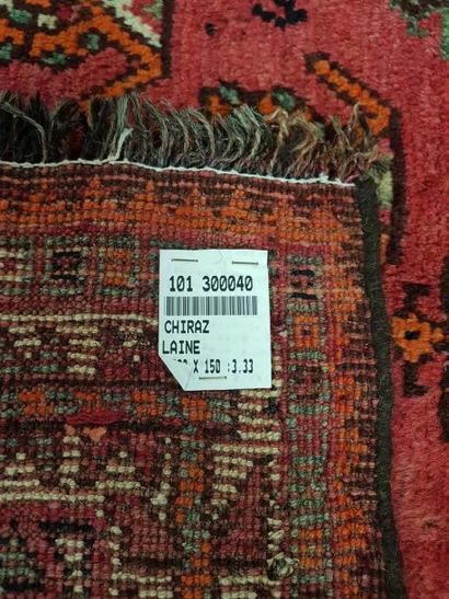 Tapis d'Iran CHIRAZ en laine points noués...