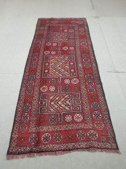 Tapis d'Iran SERAKHSE en laine points noués...