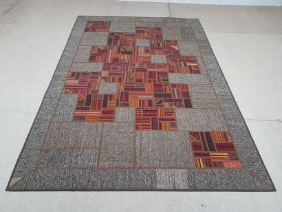 Tapis d'Iran AYNA KELIM en laine points noués...
