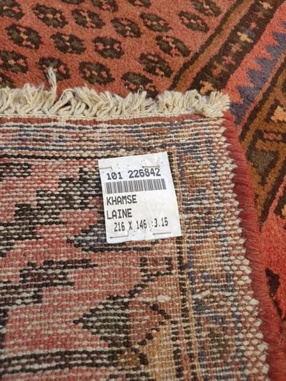 Tapis d'Iran KHAMSEH en laine points noués...