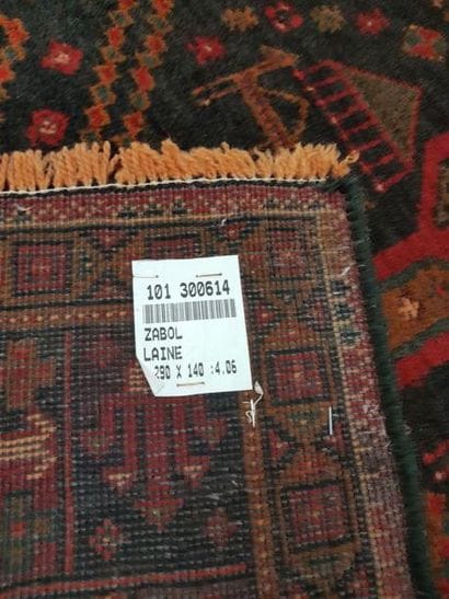 Tapis d'Iran ZABOL en laine points noués...