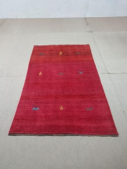 Tapis d'Iran GABBEH en laine points noués...
