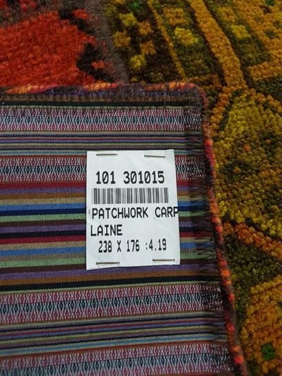 Tapis d'Iran PATCHWORK en laine points noués...