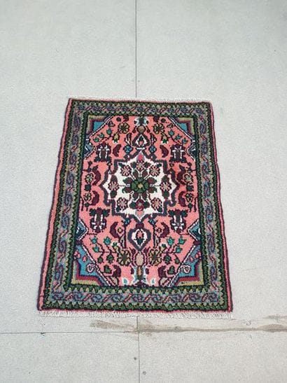 Tapis d'Iran HAMADAN en laine points noués...