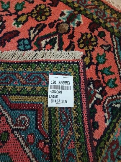 Tapis d'Iran HAMADAN en laine points noués...