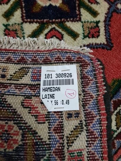 Tapis d'Iran HAMEDAN en laine points noués...
