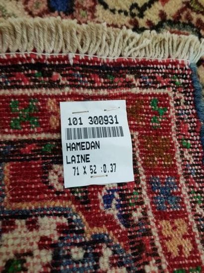 Tapis d'Iran HAMEDAN en laine points noués...
