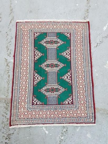 Tapis d'Iran TURKEMAN en laine points noués...