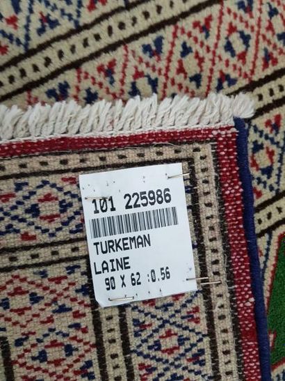 Tapis d'Iran TURKEMAN en laine points noués...
