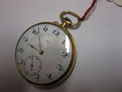 ZENITH
Montre de poche en or jaune 750 millièmes,...