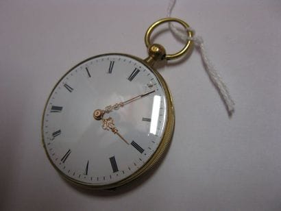 Montre de poche en or jaune 750 millièmes,...