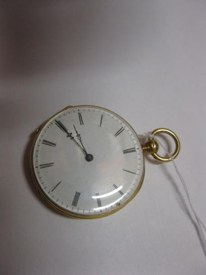 Montre pendentif en or jaune 750 millièmes,...