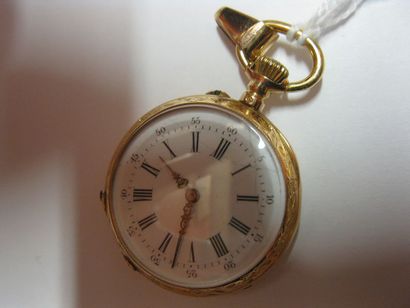 Montre pendentif en or rose 750 millièmes,...