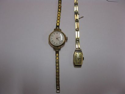 Montre de col en or jaune 750 millièmes,...