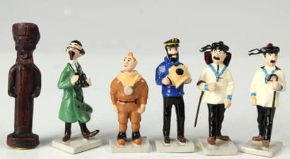TINTIN - Rackham le Rouge. Coffret 6 figurines...