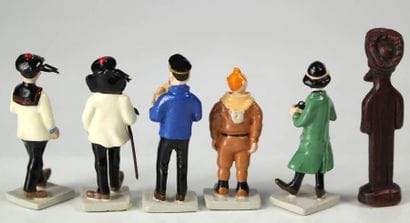 TINTIN - Rackham le Rouge. Coffret 6 figurines...