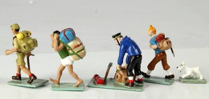 TINTIN - Mini-série Trekking. Coffret 5 figurines...
