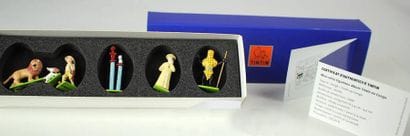TINTIN - Tintin au Congo. Coffret 6 figurines...