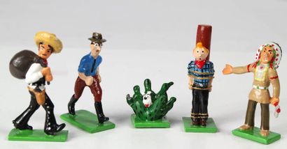TINTIN - Mini-Série Far West. Coffret 5 figurines...