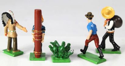 TINTIN - Mini-Série Far West. Coffret 5 figurines...