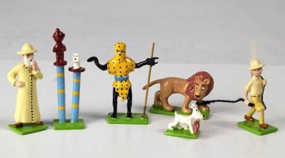 TINTIN - Tintin au Congo. Coffret 6 figurines...