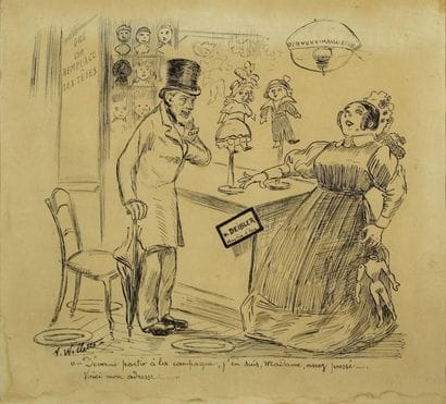 WILLETTE Adolphe Léon (1857 - 1926)
Dessin...