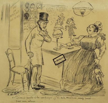 WILLETTE Adolphe Léon (1857 - 1926)
Dessin...