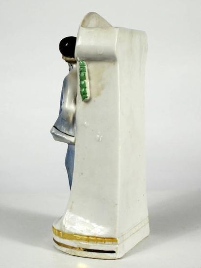Vase en faïence à la forme de Pierrot. Marquage...