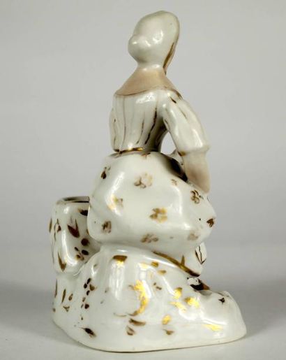 Encrier en porcelaine blanche 