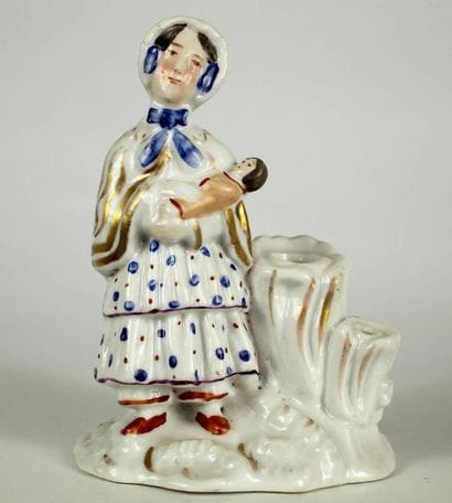 Encrier en porcelaine blanche 