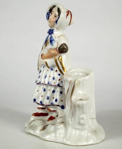 Encrier en porcelaine blanche 