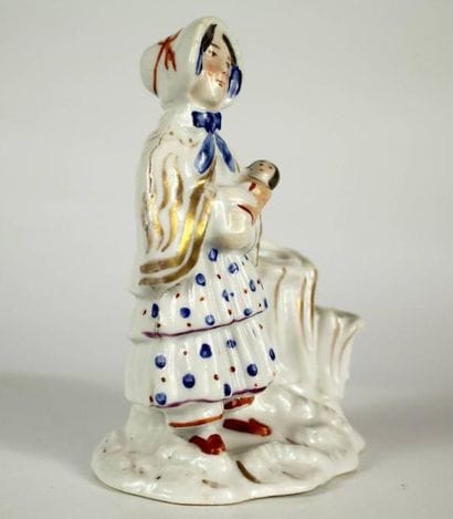 Encrier en porcelaine blanche 