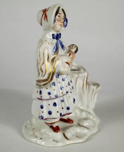 Encrier en porcelaine blanche 