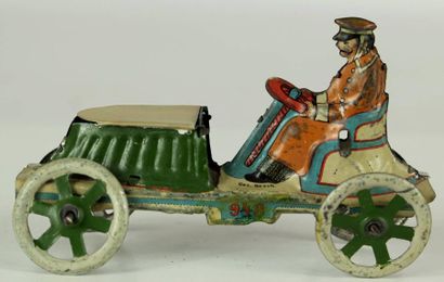 Voiture de course en métal lithographié....