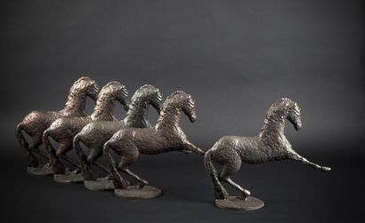 MANOLI Pierre, 1927-2001 Chevaux saluant...