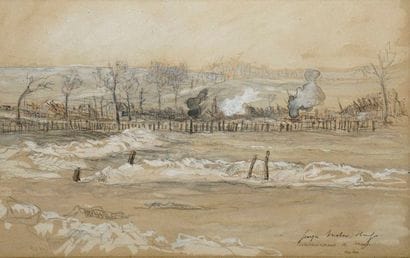 HUGO Georges Victor, 1868-1925 Bombardement...