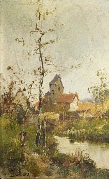 GALIEN-LALOUE Eugène, 1854-1941 L'étang devant...