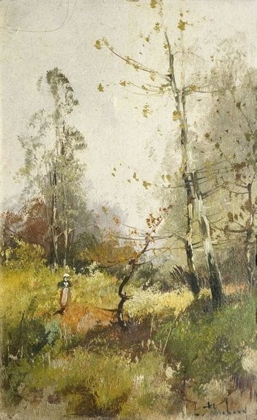GALIEN-LALOUE Eugène, 1854-1941 L'étang devant...