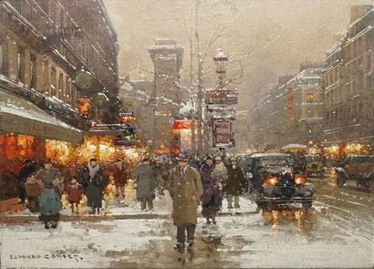CORTES Édouard, 1882-1969 La porte Saint-Denis,...