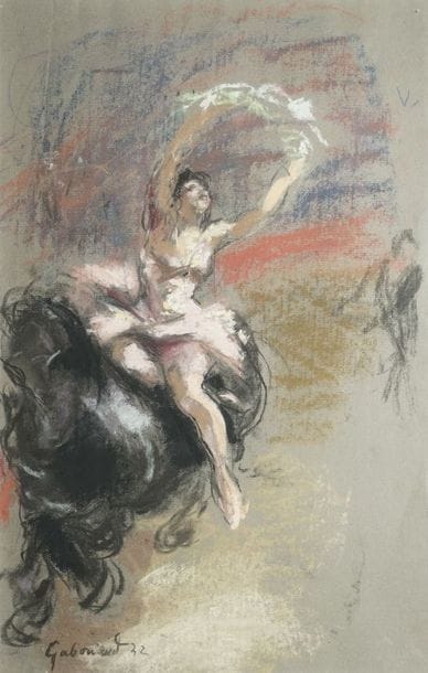 GABORIAUD Josué, 1883-1955 Écuyères de cirque...