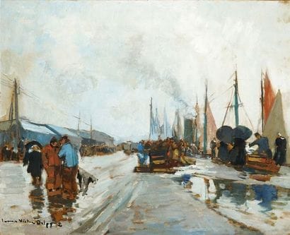 DELPY Lucien Victor, 1898-1967 Quais animés,...
