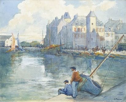 CHANZY Alfred, début XXe siècle Port animé...