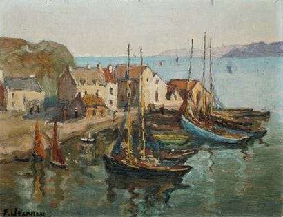 JEANNEAU Fernand, 1884-1966 Petit port vers...