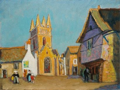 JEANNEAU Fernand, 1884-1966 Place de village...