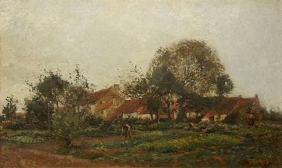 DE GREEF Jean-Baptiste, 1852-1894 Potager...