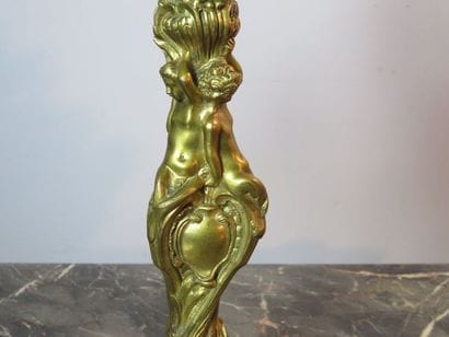 Paire d'importants candélabres en bronze...