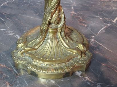 Paire d'importants candélabres en bronze...
