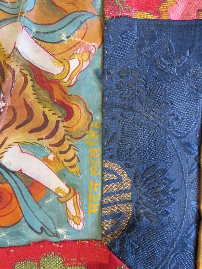 TIBET Tanka, détrempe sur toile, Yamantaka...