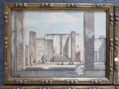 Vues de Pompéï Suite de quatorze estampes...