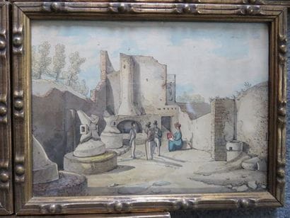 Vues de Pompéï Suite de quatorze estampes...